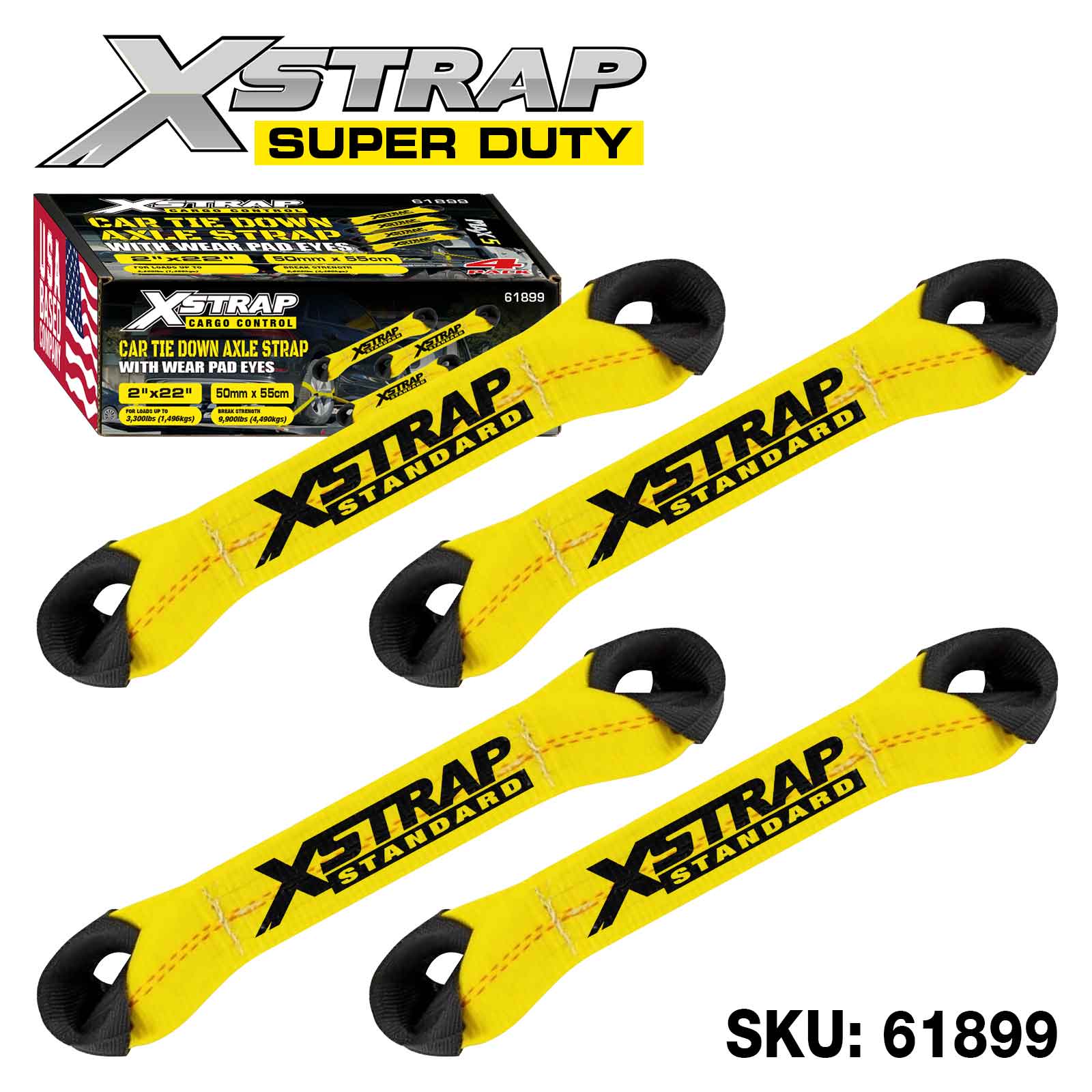 Xstrap 61899 4PK Alex Strap 3.300lb SWL