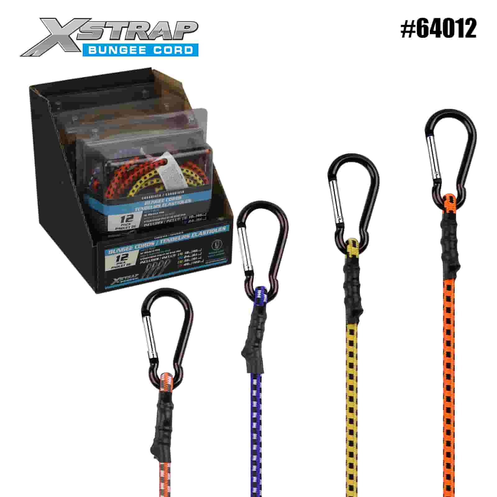 Xstrap 64012 12PK Spring Gate Locks Secure Bungee Cords 8mm x 18